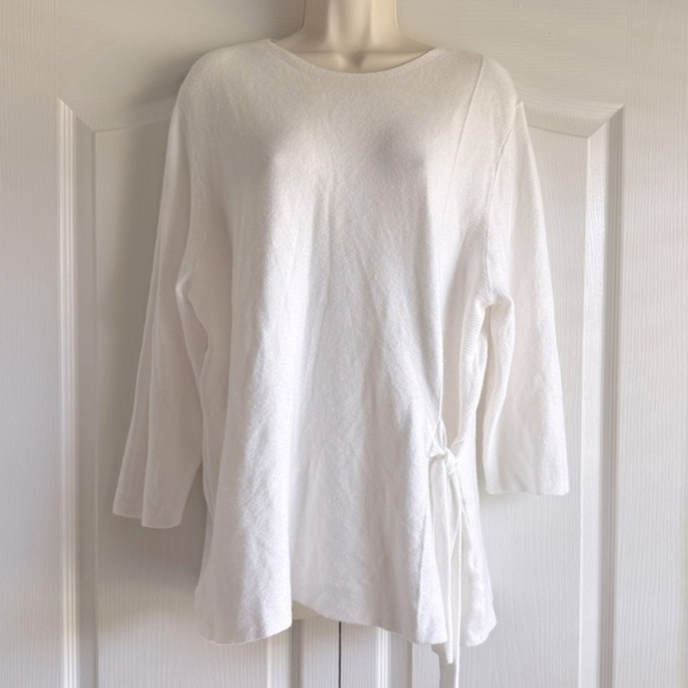 Picadilly Side Tie Rib Knit Top - Picture 2 of 8